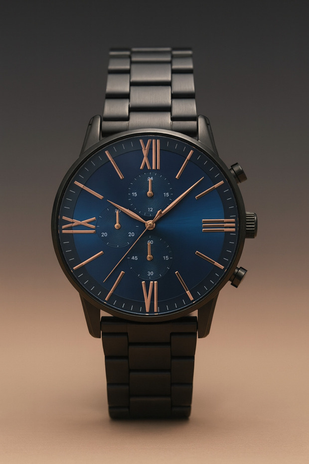 Men's Stylish Wristwatch with Steel Band – Quartz Movement