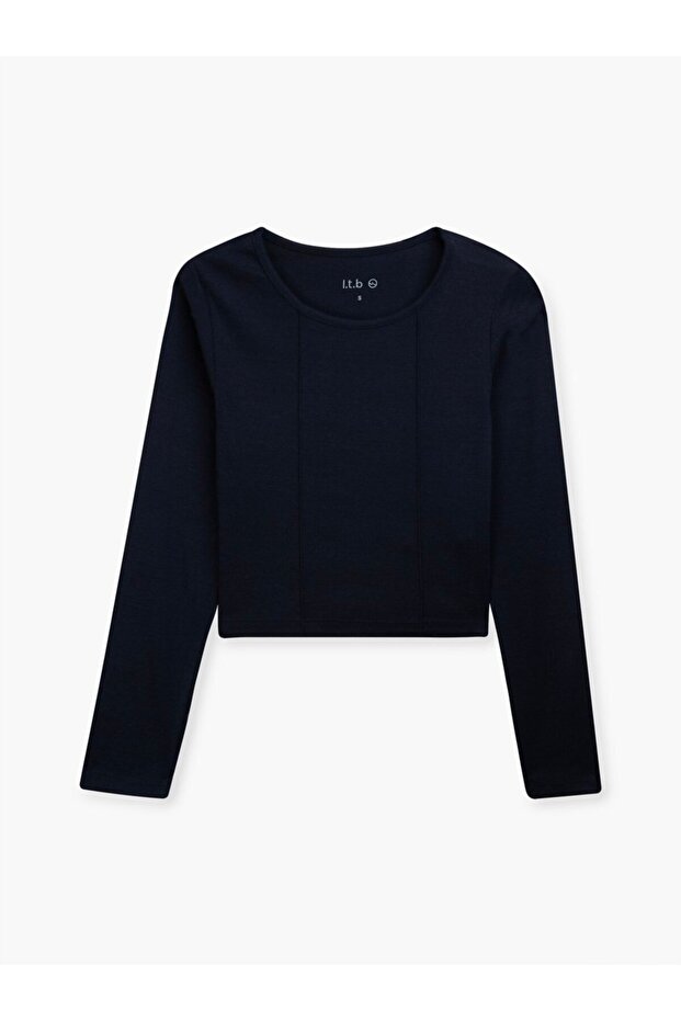 Lacivert Sweatshırt - 1