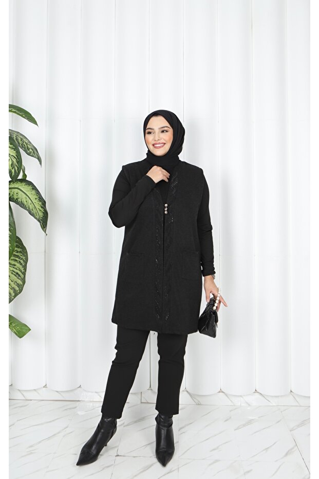 Ecrin uzun yelek - 1