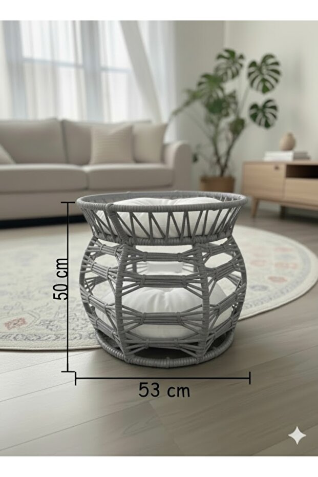 Çift Katlı Bombeli Kedi Yatağı - 2