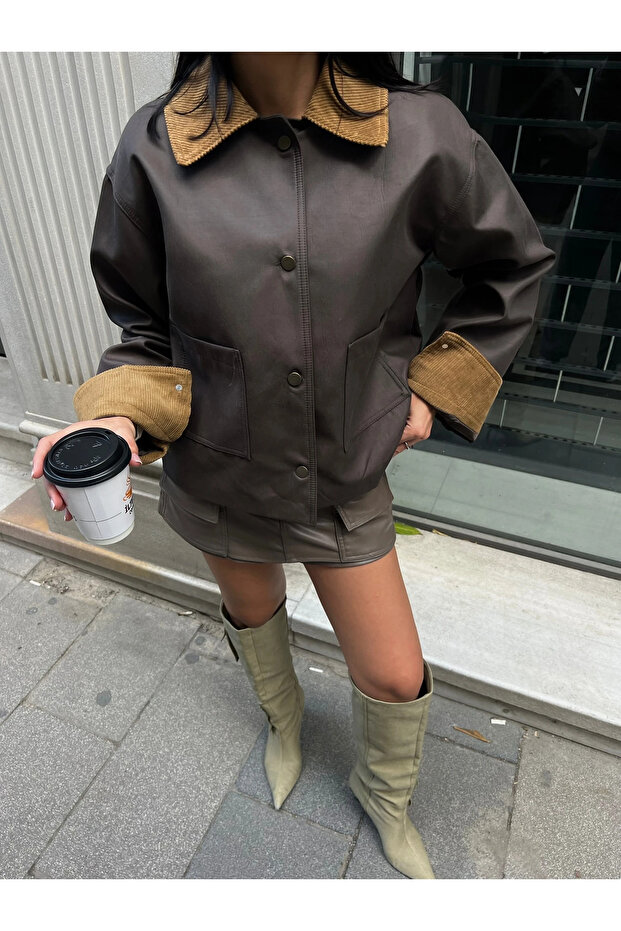 Kısa Kesimi Bomber Ceket - 4