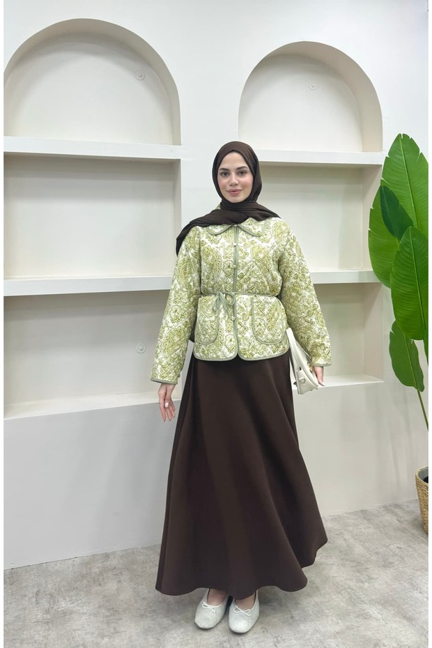 سترة قصيرة بنمط عرقي مع أربطة - 2