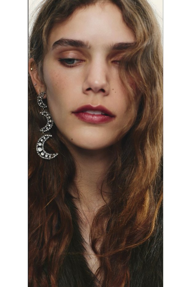 Imported Shiny Moon Earrings