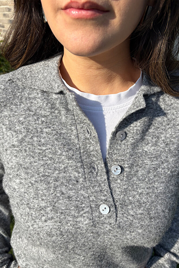 Kırçıllı Polo Yaka Triko - 3