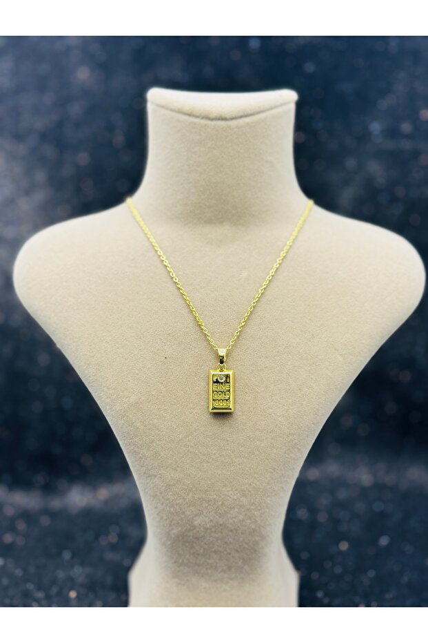 KÜLÇE MODEL 14K 316L ÇELİK KOLYE - 4