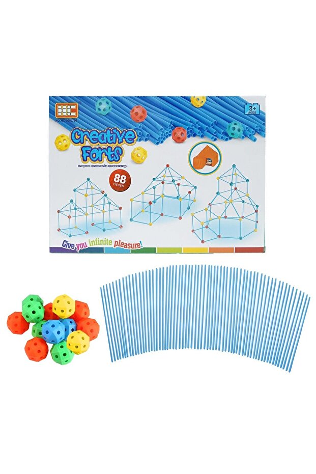 Creative Forts | Fun Builder Kit – Creative Construction Toy for Boys & Girls 88 Pcs