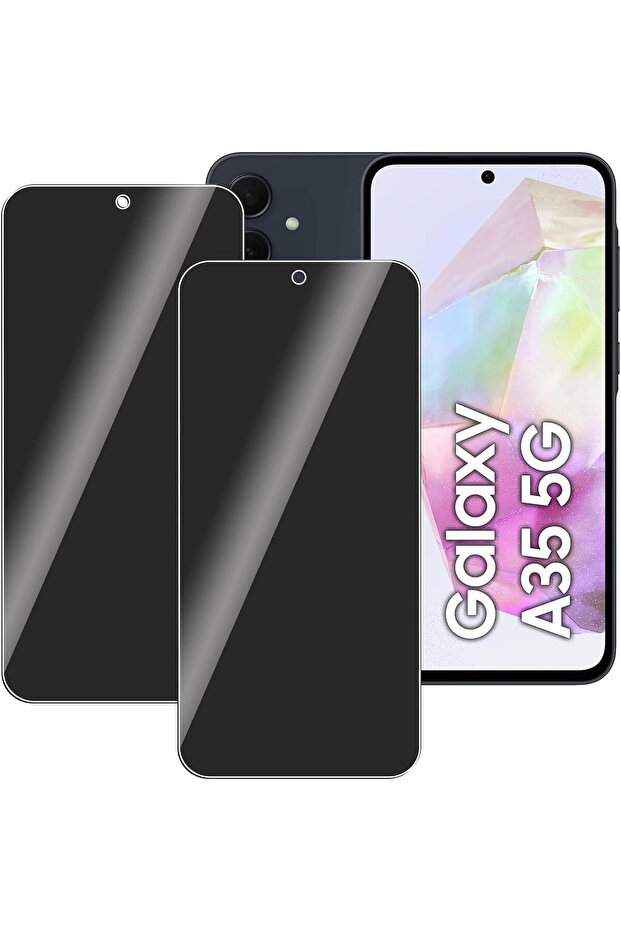 2 Pack Privacy Tempered Glass Screen Protector for Samsung Galaxy A35 5G