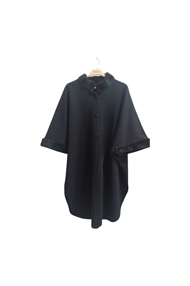 ÇELİK ÖRME KÜRKLÜ PANÇO - 6