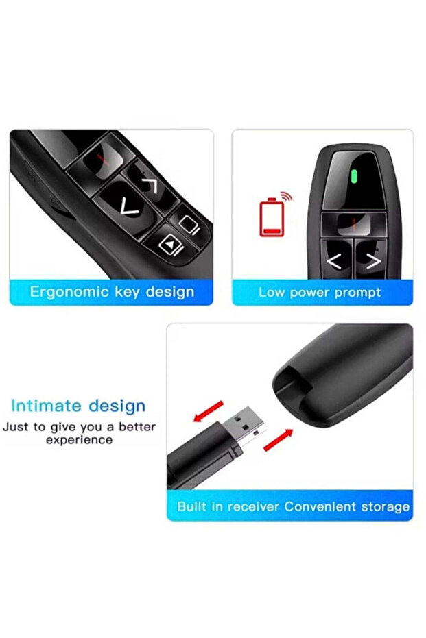 Wireless Presentation Clicker Remote for Teachers – PPT & PowerPoint Laser Pointer - 7