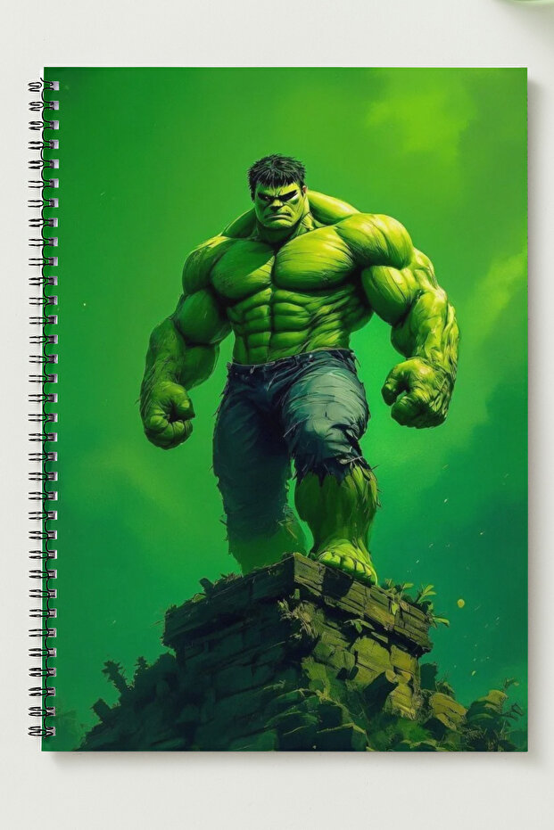 دفتر ملاحظات HULK A5 بغلاف معدني حلزوني سميك من الورق المقوى بدون خطوط