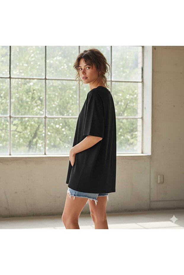 Essential Oversize T-Shirt Kadın - 5