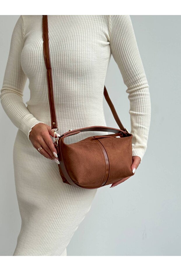 Women's New Season Archi Suede Quality Hand and Shoulder Bag