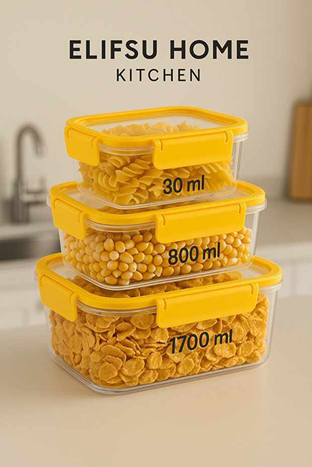 Rectangular Chef Box Set of 3 (375ml 800ml 1700 ml) - 1