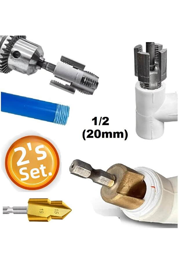 Pvc Pprc Pipe Internal and External Threading Tool 1/2\" (20mm) Groove Paso Opening Wrench Reamer Pafta
