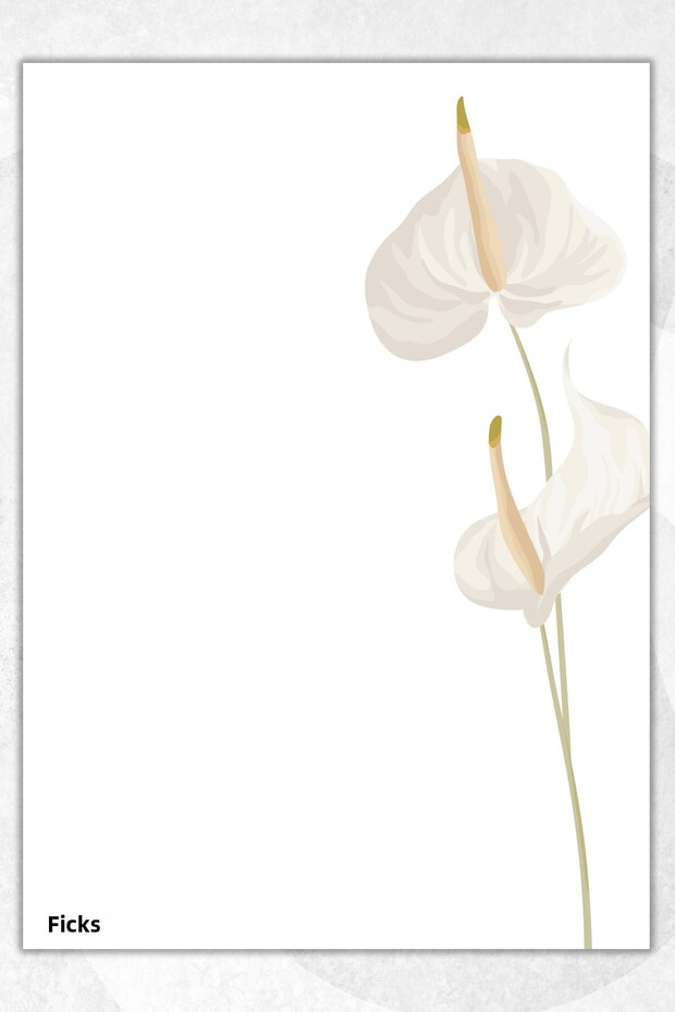 Flower Note Paper - A5 Size - 50 Sheets - Notepad - Memopad - Memo Pad - To Do List - 1