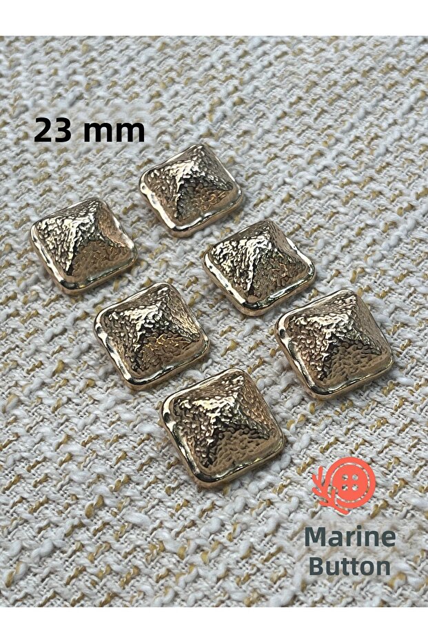 🟡 مجموعة أزرار مربعة فاخرة من سلسلة GOLD RENK PREMIUM