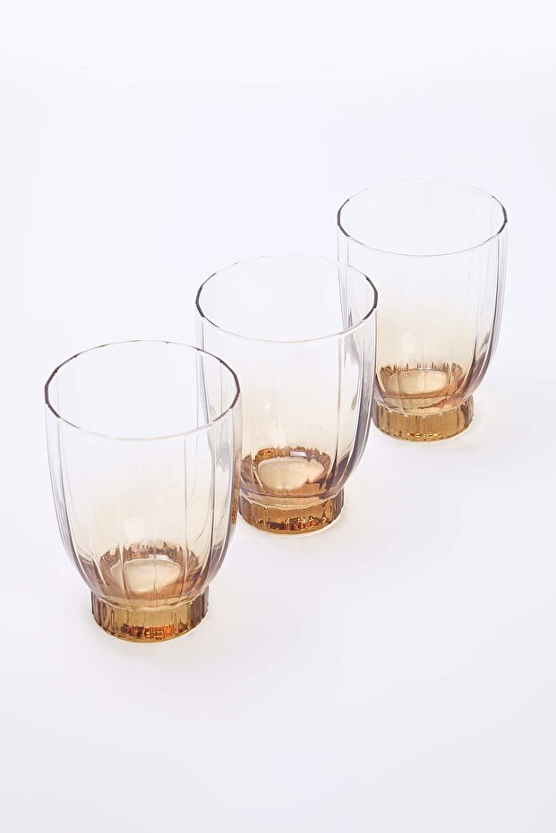 3'lü Amber Renkli Bardak 320 cc TPHAW26BRD00005 - 2