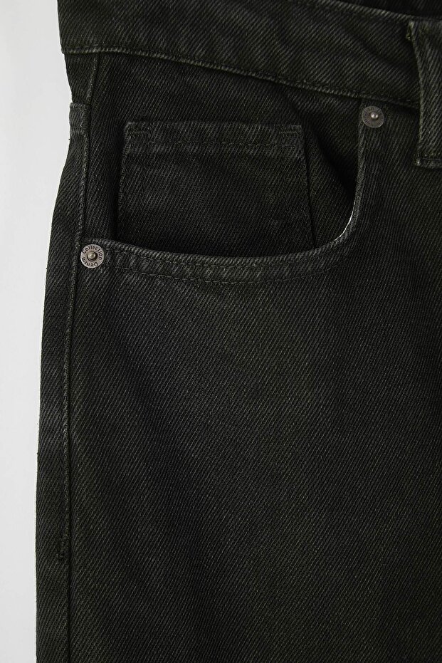 Haki Baggy Bol Kesim Jeans Kot PantolonTMNAW24JE00027 - 2