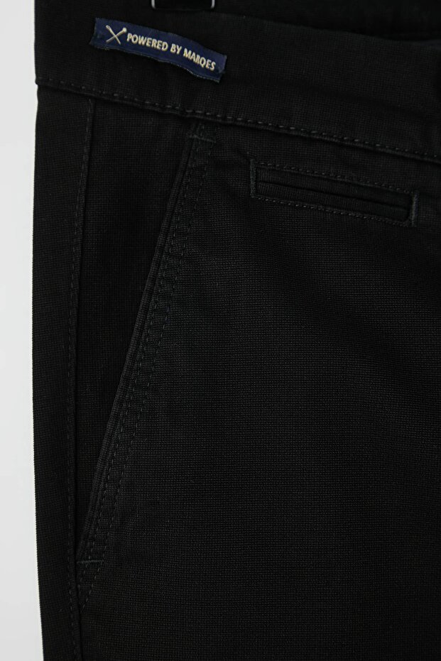 Siyah Erkek Dokuma Esnek Kumaş Pantolon TMNAW26PL00033 - 3
