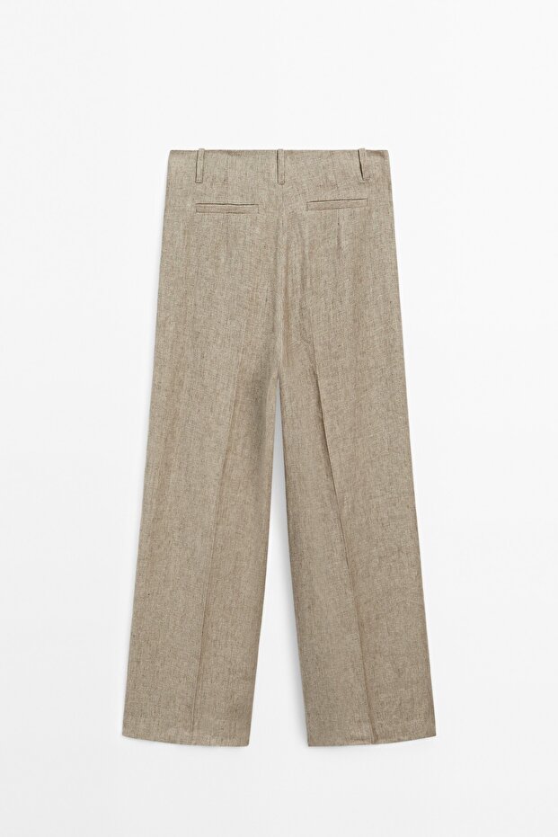 100% linen dart pants - 8