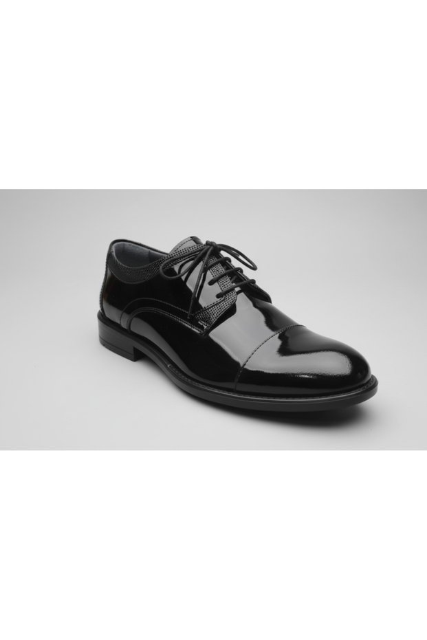 Gr0345 Genuine Antique Patent Leather Laser Top Quality Business Pvc Sole Men's Classic Shoes