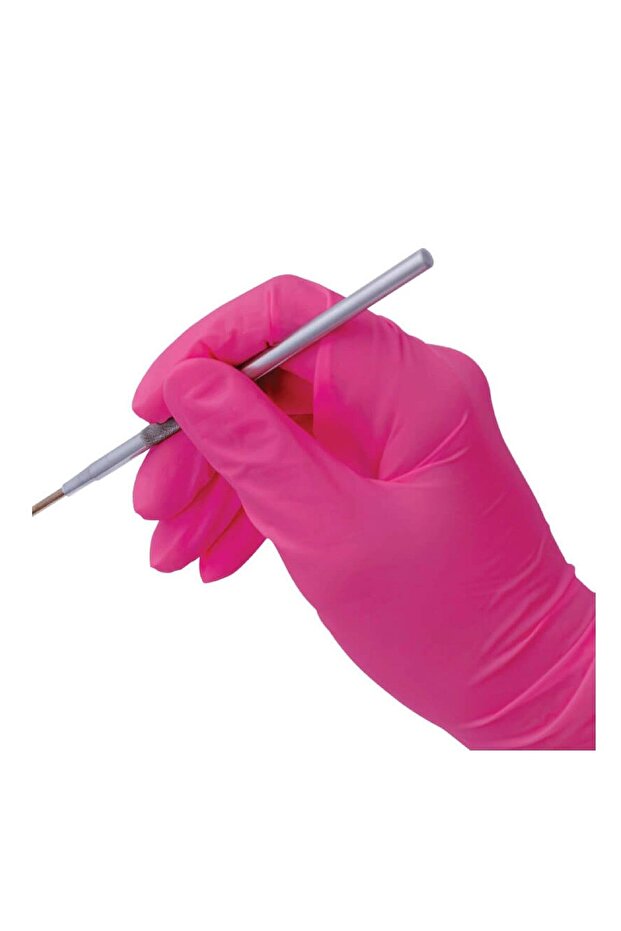 Pembe Nitril Pudrasız Eldiven - M - 1