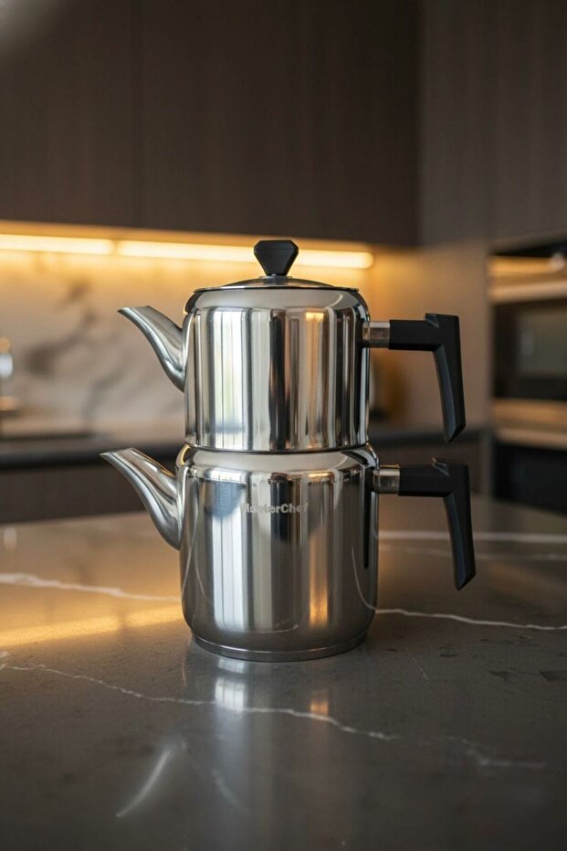 Master Chef Mimoza 4 Parça Orta Boy Çaydanlık - 5