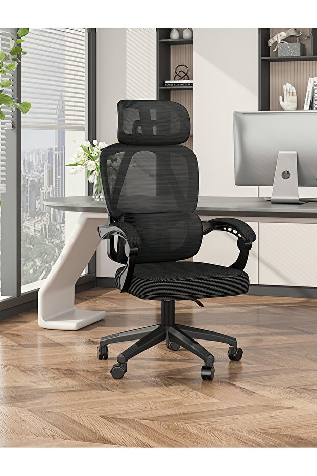 Ergonomic Office Chair with 3-Level Recline & Breathable Mesh - Multi-Angle Computer Chair