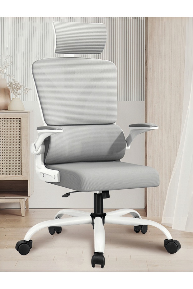 Home Office Chair with Adjustable Headrest & Lumbar Support - Breathable Mesh Computer Chair