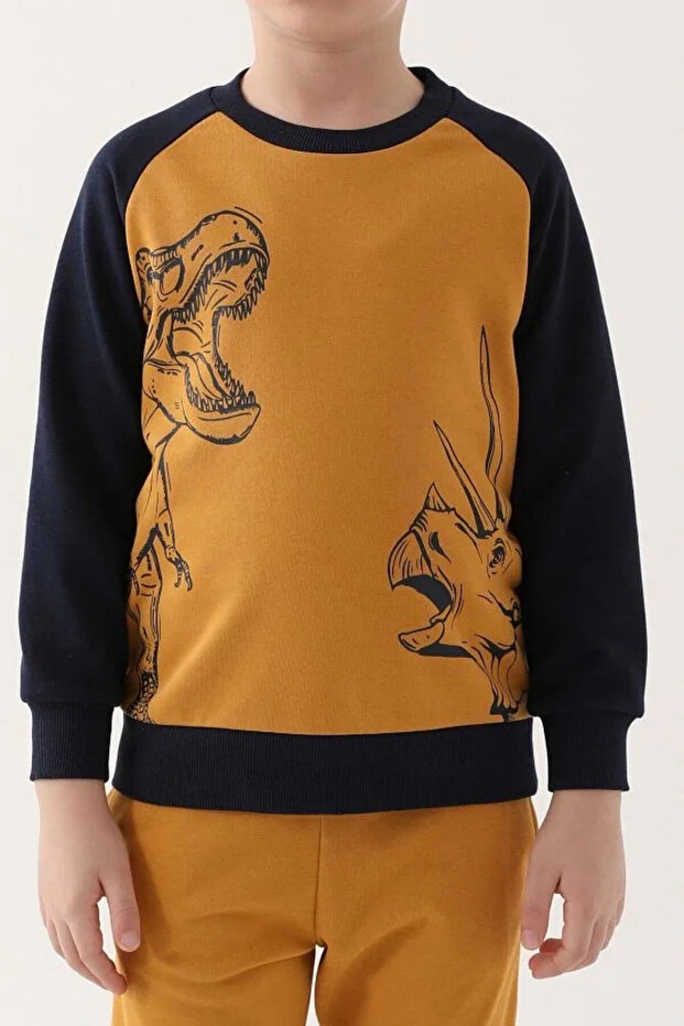 Animals Light Brown Boy Tracksuit Set - 5