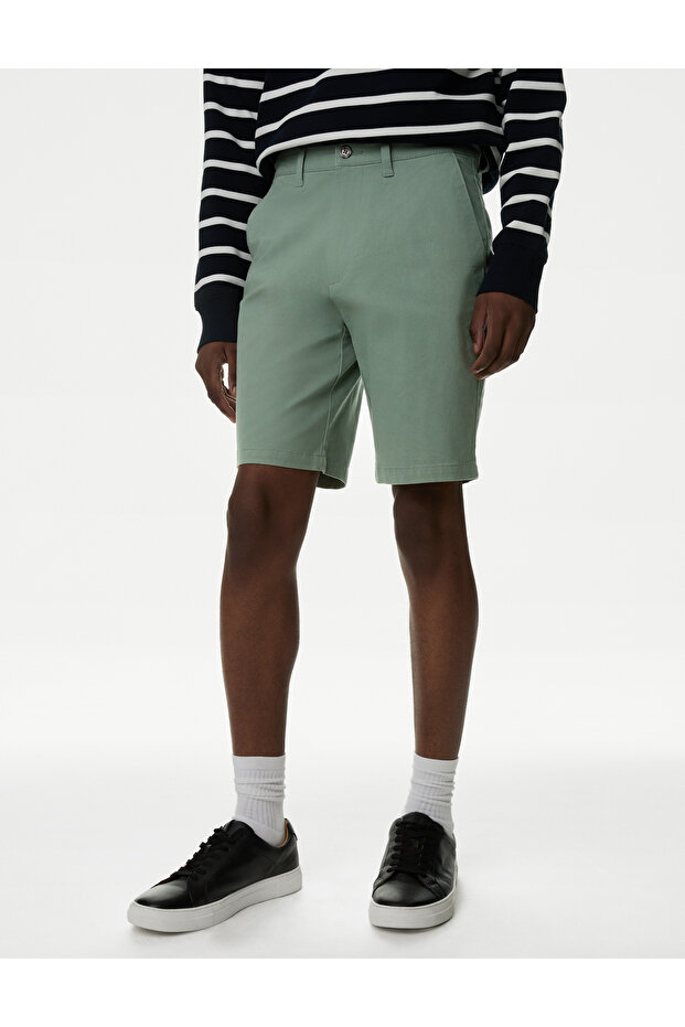 Regular Fit Chino Şort - 2