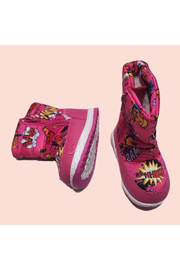 Poly Figürlü Kışlık Çocuk Kar Botu - 2