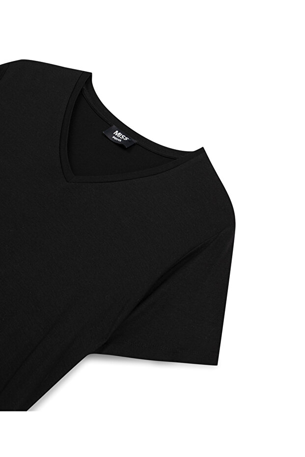 V yaka basic tişört - 4