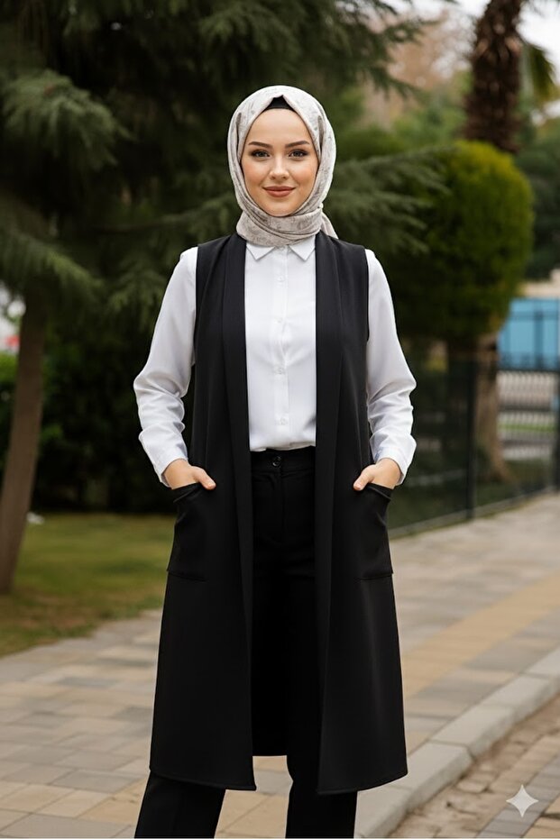 UZUN CEPLİ YELEK - 1