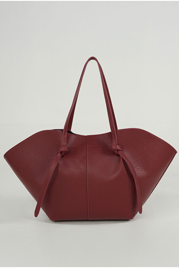 Maxi Shopper Çanta Bordo - 5