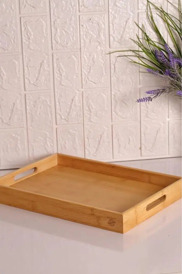 Marbella - Bambu Desenli Tepsi Orta - 3