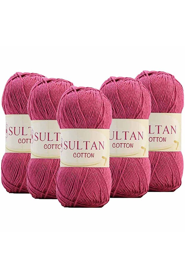 (5 Pieces) No:11 Fuchsia Sultan Cotton Amigurumi Yarn