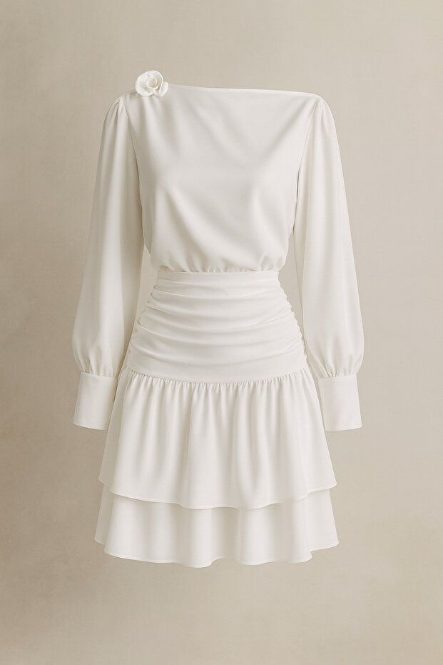 Balon kol elbise - 1