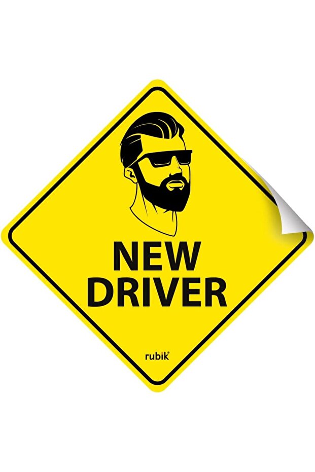 New Driver Car Sign Self-Adhesive Reflective Sticker 12x12 cm
