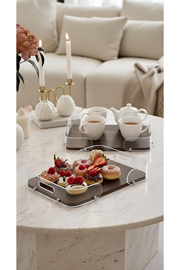 طقم صواني تقديم متعددالاستخدامات بتصميم مثالي - 1