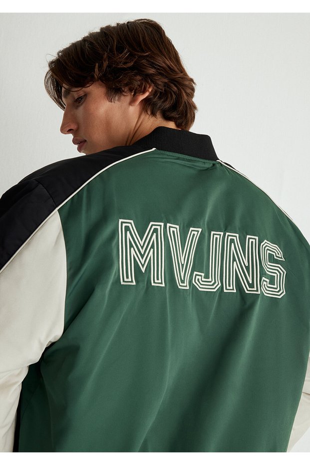 Green Bomber Jacket Regular Fit / Normal Cut 0110230-71894