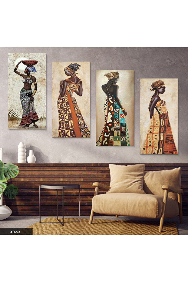 4 Parçalı Kadınlar Mdf Tablo - 1
