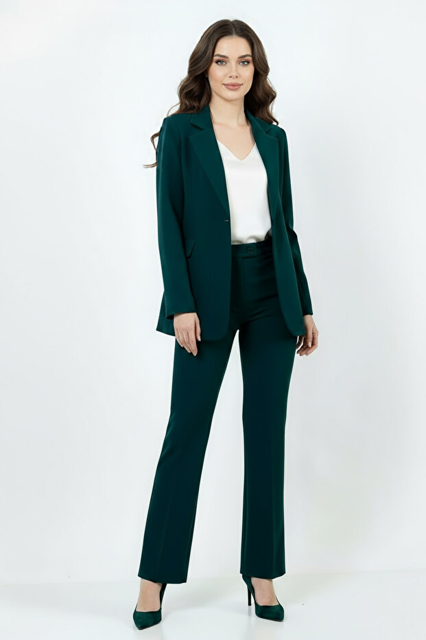 Emerald Green Jacket Trousers Set