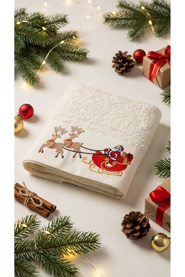 Yılbaşı Havlusu 50x90cm Santa Claus - 1