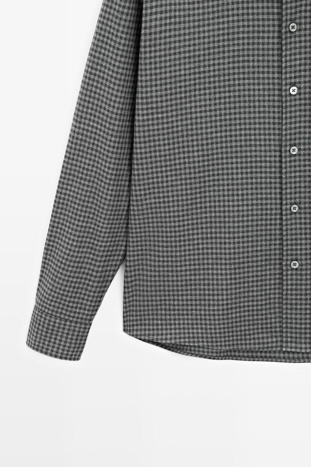 Regular fit kareli gömlek - 6