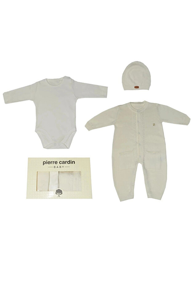 100% Cotton Knitwear 3 Piece Hospital Discharge Set with Overalls 303950
