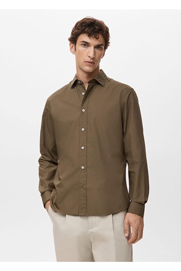 Regular fit %100 pamuklu gömlek - 1