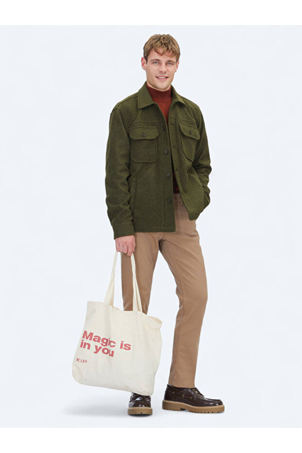 Haki Regular Fit Overshırt - 3