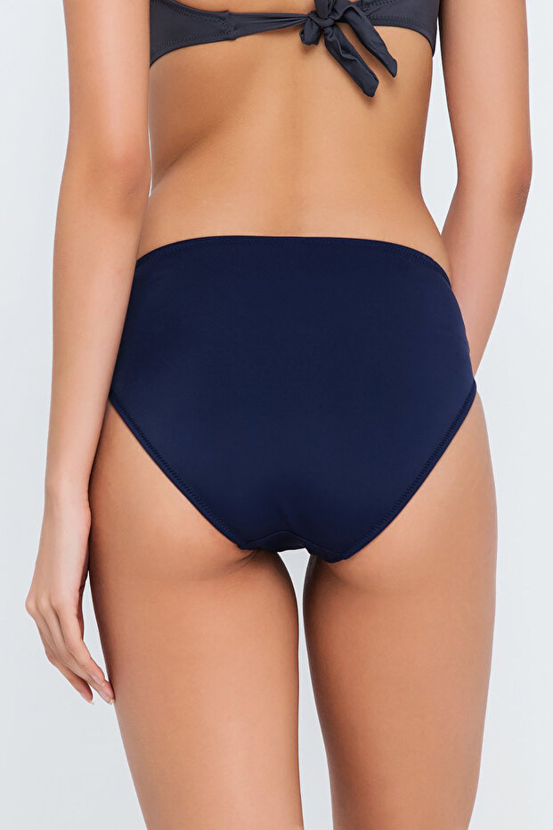 Lacivert Kalın Kenar Tek Bikini Alt - 2