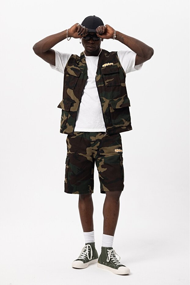 Of The System Yeşil Kamuflaj Erkek Şort - 6